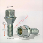 БКолВест Болт М12х24х1,50 Vesta, Largus полупустотелый S-17 03560-5002001-119