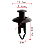 NISSAN 63878-01E10, 01553-04183 клипса  8x22.6x19.8mm