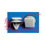 HYUNDAI 85818-37000 Клипса  10.1x12.4x15mm