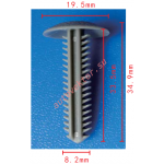 GM  15986343 клипса  8.2x33.5x19.5mm