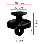 GM,TOYOTA,SUBARU 88970767, 90467-10183, 909130043 клипса  6.5x9x18.1mm