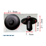 VW, VAG, AUDI 4D0807300 Клипса  7.4x14.8x21.8mm