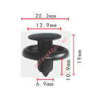 TOYOTA,MITSUISHI 90467-07166, MU000262 клипса 6.9x10.9x20.3mm