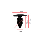 GM, Ford, Chrysler, AMC 332364, 389358, 3691590, 6031321, 4004569 Черная Клипса 7.7x16x17.8 mm
