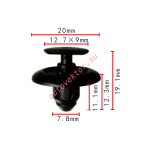 NISSAN 84995-35101 клипса  7.8x11.1x20mm