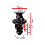 Toyota 51453-48010 (TF4) Клипса  12.2x21.5x22mm