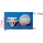 GM 9114743 Клипса порога  8.6x8.5x15.9mm