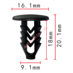 FIAT 4292906 клипса  9.1x18x16.1mm