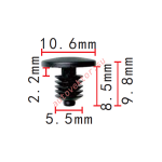 HONDA 90651-TG7-000  Клипса  5.5x8.5x10.6mm