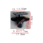 NISSAN  76882-EG01A клипса 9.4x12.4x15.1mm