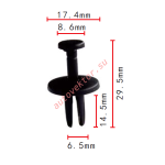 GM,CHRYSLER 14019205, 14019206, 34201621 клипса  6.5x14.5x17.4mm