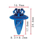 TOYOTA 90904-67036  клипса  8.3x17.8x16.9mm