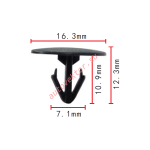 TOYOTA 90467-07096 клипса  7.1x10.9x16.3mm