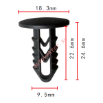 FIAT 1118730 клипса  9.4x22.4x18.2mm