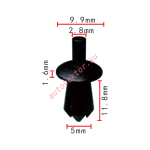 MER-BENZ 000-990-34-92, 51161881149 клипса  5x11.8x9.9mm