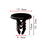 FIAT  14591687 клипса  9.4x18x19.8mm