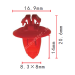 TOYOTA  90904-67037 клипса  8.3x14x16.9mm