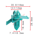 TOYOTA 75491-60011 клипса  8.3x18.6x30.8mm