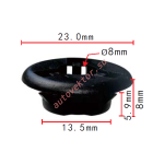 TOYOTA 84Z16-10052 клипса d8mm 14.4x5.8x22.8mm