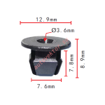 GM,VW 3997391, 179-813-881 клипса  7.6x7.8x12.9mm d3.6mm
