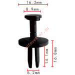FORD N805231-S клипса  6.2x14.1x16.2mm