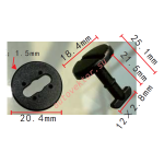 BMW 82119410191  51471881521  клипса  12x21.5x18.4mm  / 20.4mm
