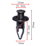 HONDA 91502-SN4-000, 91502-SM4-000 клипса  10x28.3x20mm