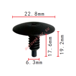 VAG, VW, AUDI 1H0819055B01C клипса  6.3x17.6x22.8mm