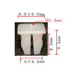 RENAULT,GM 8934-201-262, 9669486 клипса  7.6x8.5x9.9mm  d2.8mm
