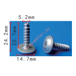 Audi, VW N90846601 Саморез 5,2x20,7x14,7 mm