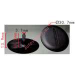 Mercedes A0009917498 Клипса порога  3.1x11.3x30.7mm