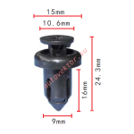 Toyota 90467-09145, 90467-09145-CO клипса  9x16x15mm