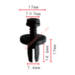 CHRYSLER 8880417 клипса  7.6x14.6x17mm