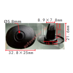 SUBARU 99011FC000NN Клипса  8.9x16.2x32.8mm  d5.8mm