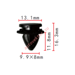 TOYOTA клипса 9,8х11,8х13,1mm