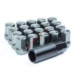 Комплект гаек M84B20 HB M12X1,25 Дымчатый Хром высота 32мм (комплект 20 гаек +1 ключ)