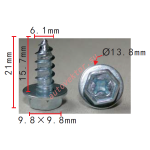 Toyota  90159-60303 Саморез 6x15,7x13,8 mm