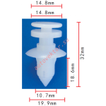 Ford W704958-S300 клипса  10.3x18.6x19.8mm
