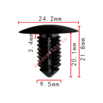GM 22189414 клипса  9.5x20.1x24.2mm