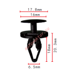 GM  11589290 клипса 6.5x18x17.8mm