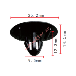TOYOTA 90467-09050, 90467-09118 клипса  9.5x12.3x25.2mm