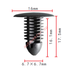 TOYOTA 90467-07198-CO, 51Z16-06003 клипса  6.7x16.1x16mm