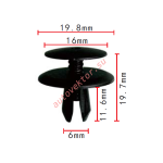 VW, VAG, AUDI клипса  6x11.6x19.8mm