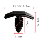 GM,FORD 480534, 384051-S клипса  7.7x17x25.5mm