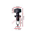 TOYOTA 53384-‐68010 (TF81) Клипса  8.4x28.3x20mm
