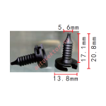 Land Rover MXC9134 Клипса черная 5.6x17.1x13.8mm