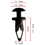 GM 10089262 клипса   5.9x18x11.2mm