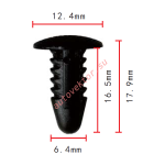 NISSAN 01553-01781 клипса  6.4x16.5x12.4mm