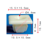 GM 3907444, 4755299 клипса 10.5x8.2x15.5mm  d4.5mm