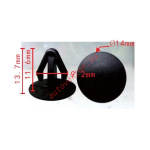 NISSAN 62869-N4700 клипса 9.2x11.6x14mm